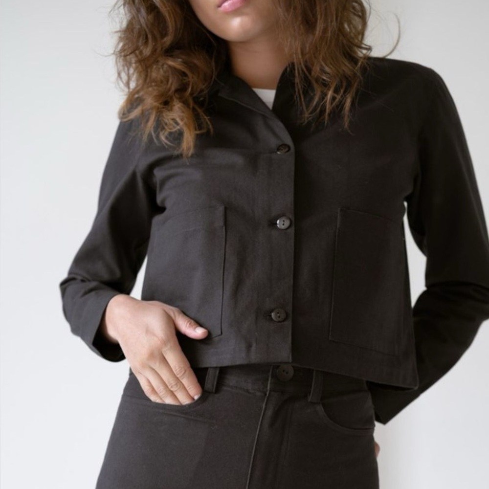Laude the Label Grey Cropped Chore Jacket
